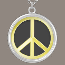 Gold Peace Symbol necklaces