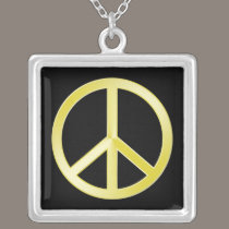 Gold Peace Symbol necklaces