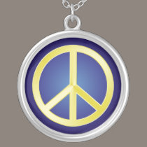 Gold Peace Symbol necklaces
