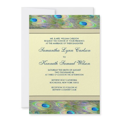 Peacock Wedding Decor on Peacock Wedding Invitations