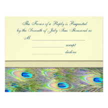 Gold Peacock Wedding Invitations