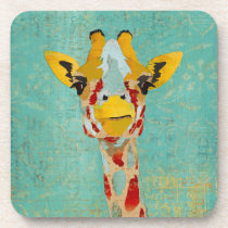 Gold Peeking Giraffe Coaster cork coasters