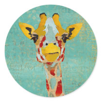 Gold Peeking Giraffe Sticker stickers