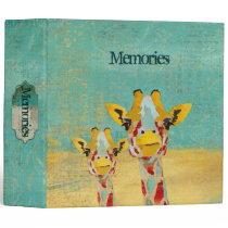 Gold Peeking Giraffes  Album binders