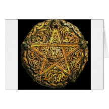 Gold Pentacle Card