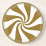 Gold Peppermint Candy Drink Coaster Gold Peppermint Candy Drink Coaster
