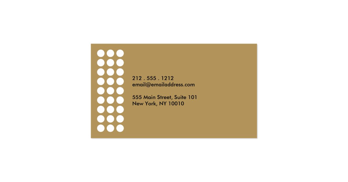 Gold Perforated Designer's Business Card | Zazzle