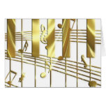 Gold Piano Keyboard Cards