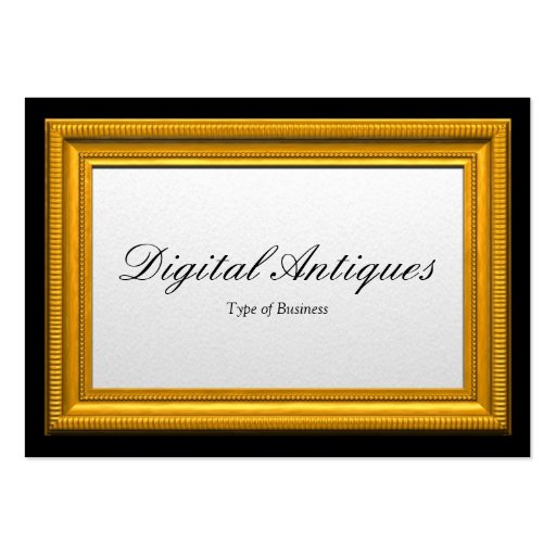 Gold Picture Frame Business Card Templates (front side)