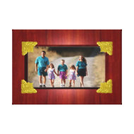 Gold pin illusion photo border canvas wrapped wrappedcanvas