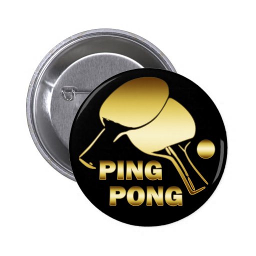 GOLD PING PONG BUTTONS Zazzle