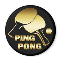 GOLD PING PONG magnets