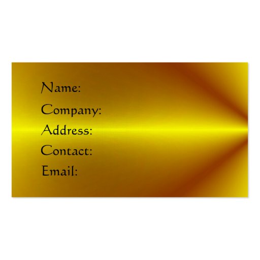 Gold Plated Business Card Template