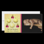 Gold & Plum Ornaments My 1st Christmas Baby Photo