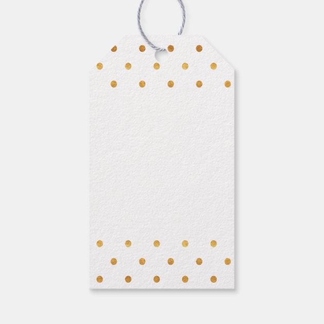 Gold polka dots gift tags pack of gift tags