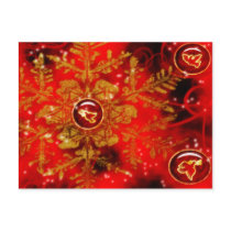 Gold Powdered Snowflake Postcard by SlayerX Gold Powdered Snowflake Postcard