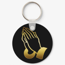 GOLD PRAYING HANDS keychains by dgpaulart GOLD PRAYING HANDS keychains