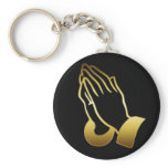 GOLD PRAYING HANDS keychains