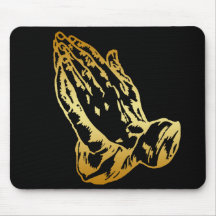 GOLD PRAYING HANDS MOUSEPADS