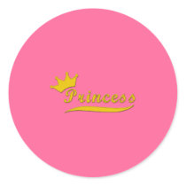 Gold Princess Stickers