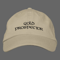 Gold Prospector Panning Embroidered Hat Cap embroidered hats