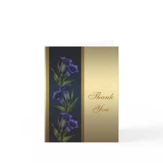 purple celebration thank you cards 