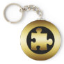 GOLD PUZZLE PIECE KEYCHAINS