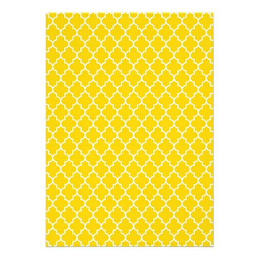 Gold Quatrefoil Wedding Invitations