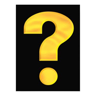 Gold Question Mark Poster print