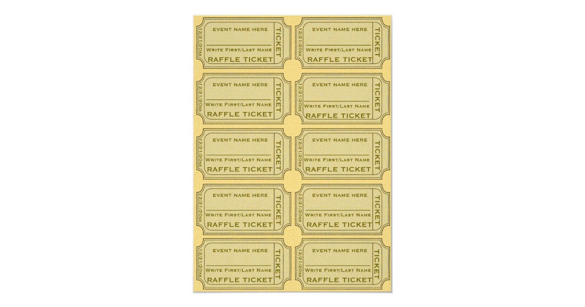 gold raffle tickets for invitations zazzle raffle tickets office depot