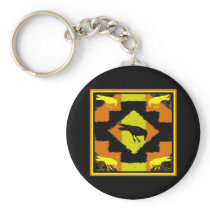 Gold Raven Blanket Key Chain