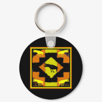 Gold Raven Blanket Key Chain keychains
