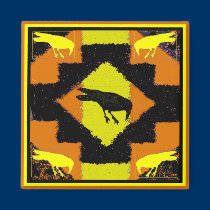 Gold Raven Blanket Magnet