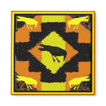 Gold Raven Blanket Magnet by armaiti Gold Raven Blanket Magnet