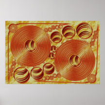 gold record album poster