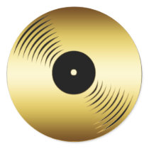 GOLD RECORD ALBUM stickers by dgpaulart GOLD RECORD ALBUM stickers