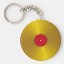 Gold Record Keychain