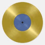 Gold Record with Blue Label stickers