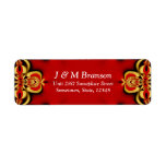 Gold Red Bold Address Label