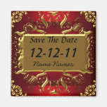 Gold Red Save the Date Create Your Own Magnet