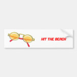 Gold & Red Wire Rim Sunglasses Bumper Sticker