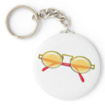 Gold & Red Wire Rim Sunglasses keychains