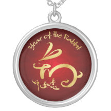 Gold / Red Year of the Rabbit - Chinese New Year Jewelry