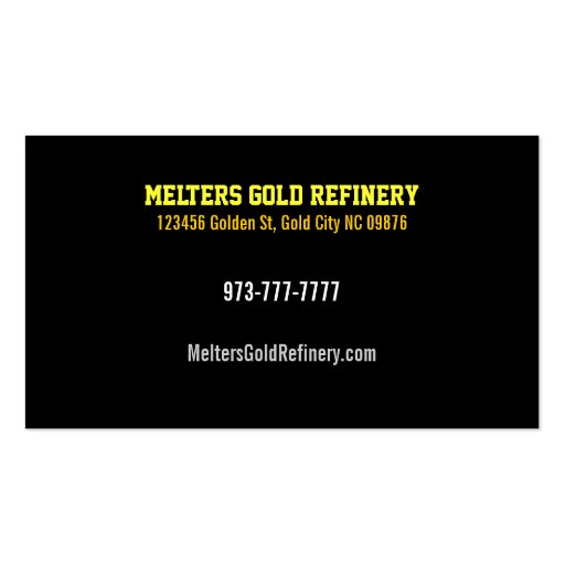 Gold Refinery Business Cards (back side)