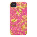 Gold Retro Paisley swirl pattern casemate cases