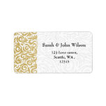 gold ,return address label