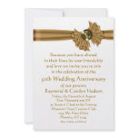 Gold Ribbon 50th Anniversary Party Invitations