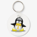 Gold Ribbon Penguin keychains