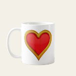 Gold Rimmed Heart Mug