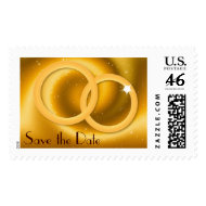 Gold Rings Postage Stamp stamp